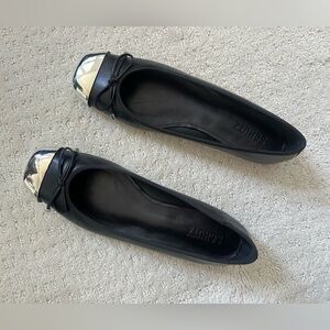 Chic Black and Silver Women's Flats